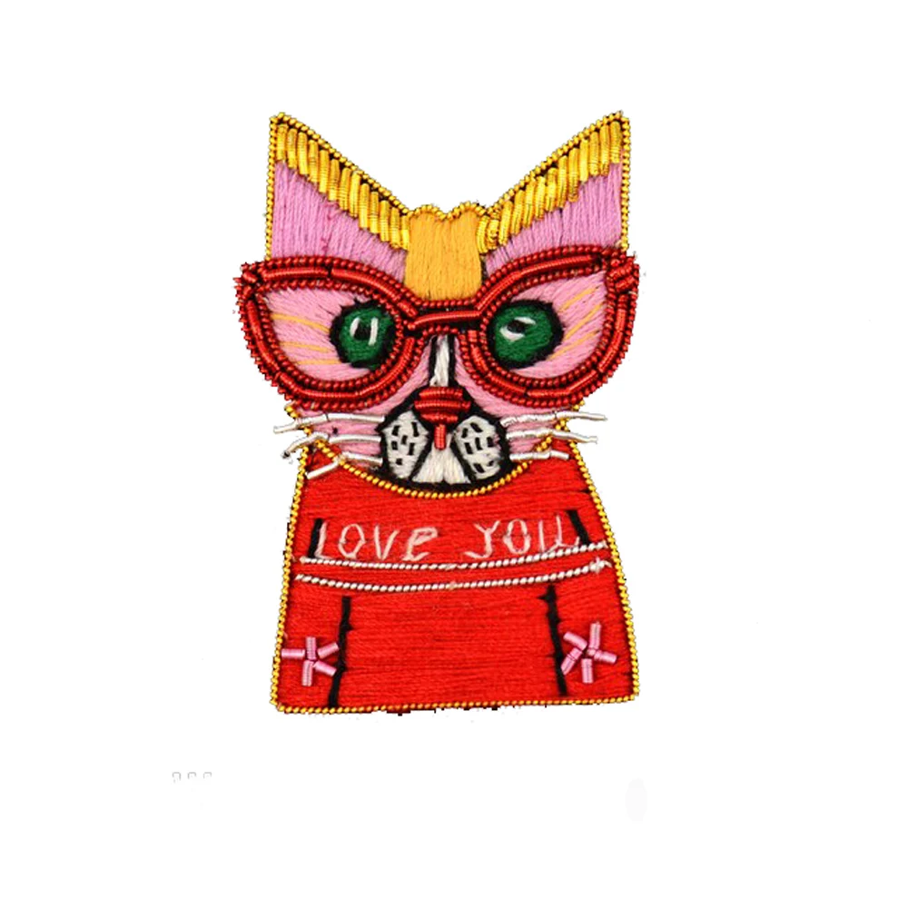 Custom Design High Quality Bullion Wire fish tales Brooches Solid Color Embroidery Bullion Wire Brooches