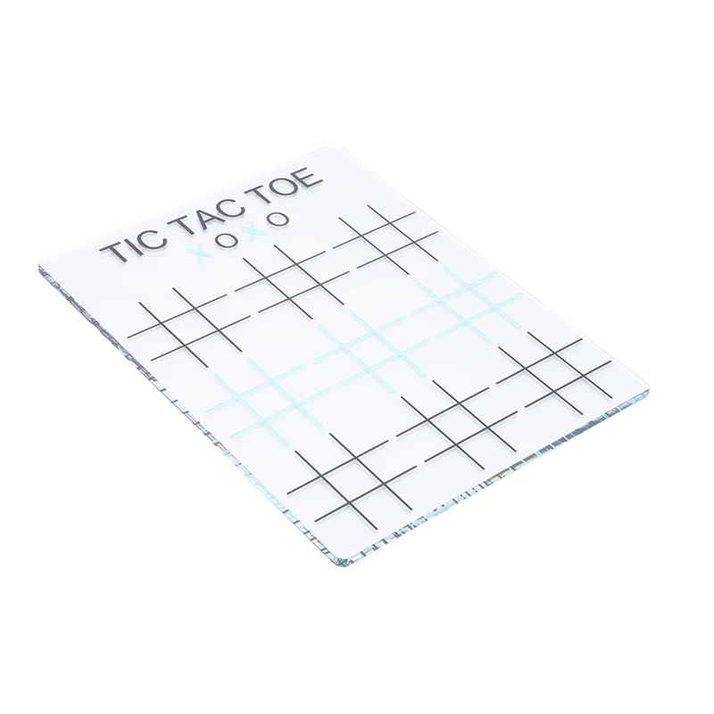 Custom Acrylic Chess Crosses Game Luxury Acrylic Tic Tac Toe game set acrylic tic tac toe for home