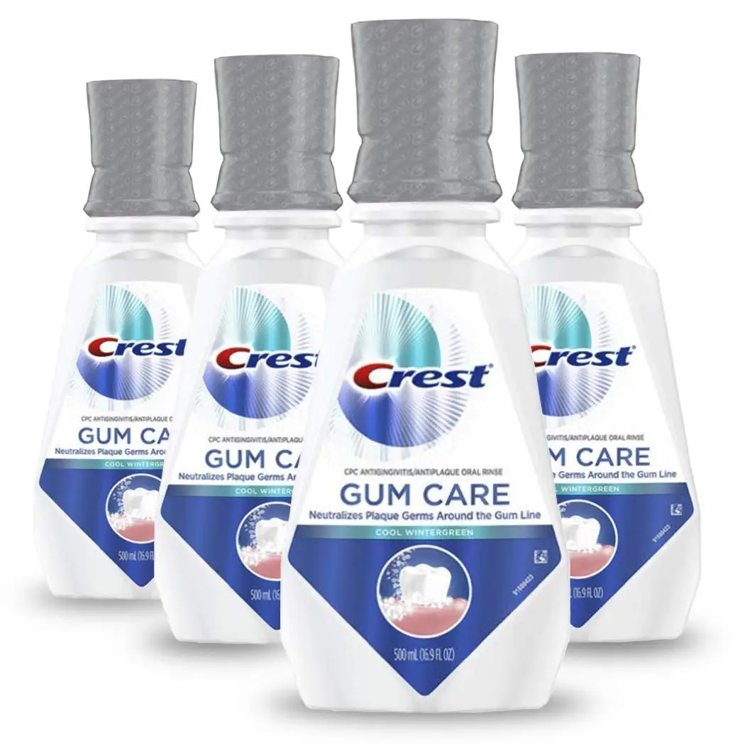 Crest 3D White Glamorous White Mouthwash, Alcohol Free Multi-Care Whitening Mouthwash, Arctic Mint, 16 fl oz  Pack of 4