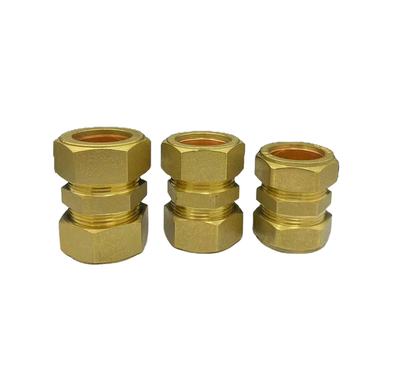 Hot selling high  quality pipe fitting NPT DOT brass male thread straight ferrule dot copper connector