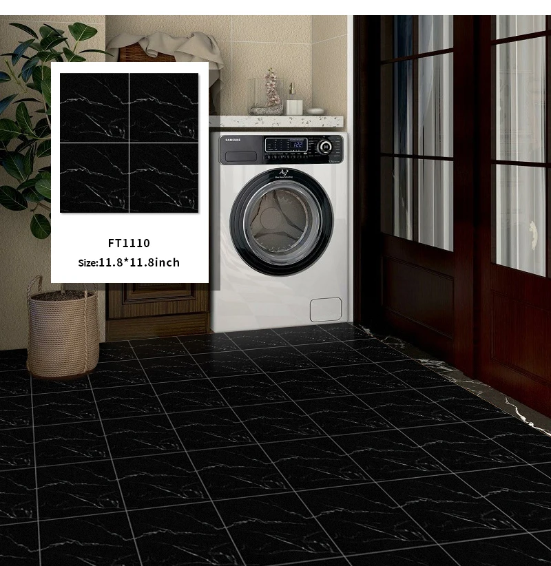 Tiles for Floor Black Bedroom Marble Floor Sticker 3d Marble Tile Self Adhesive PVC Wall Sticker Luxury Vinyl Plank Flooring