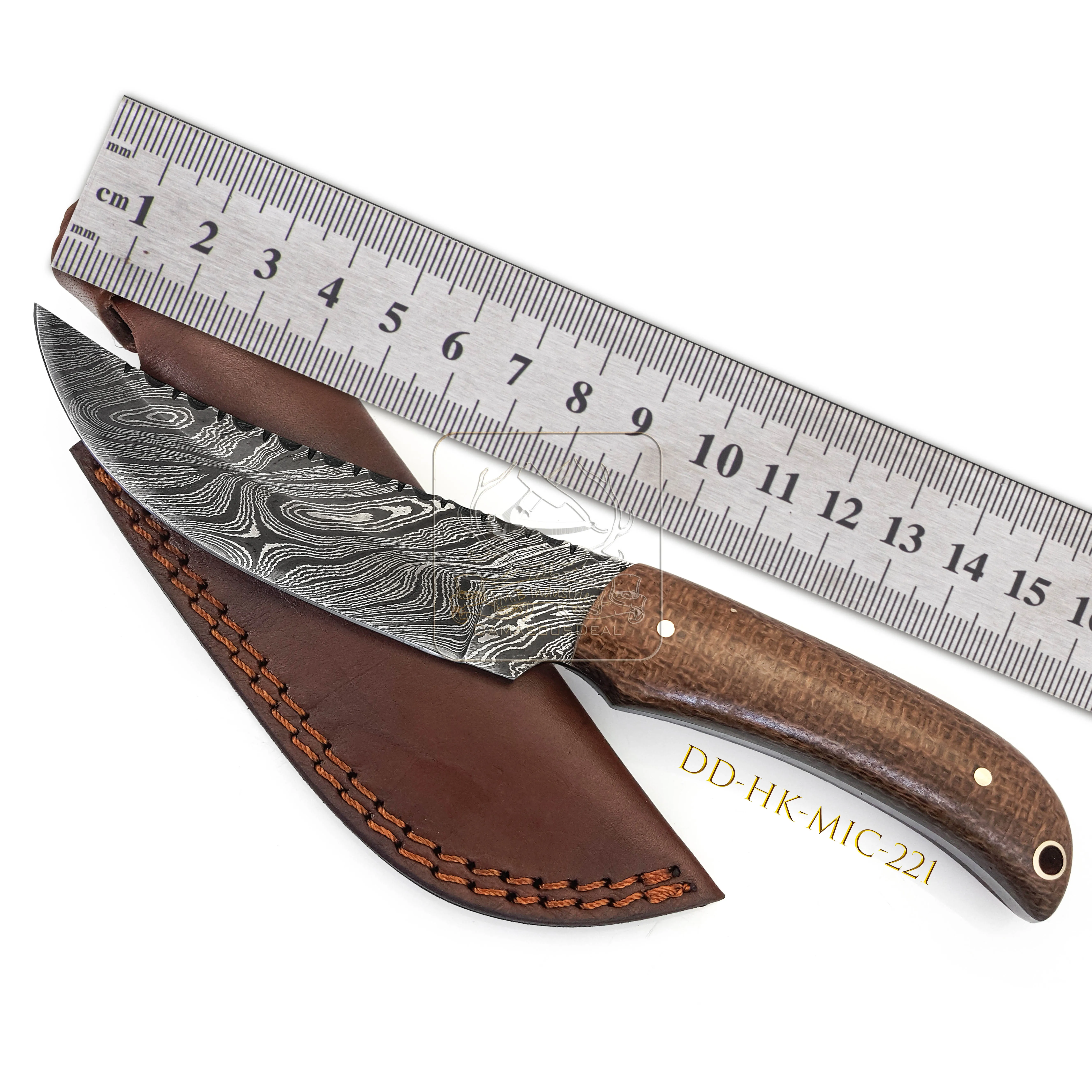 Damascus Steel Knife DD-HK-MIC-216 Micarta Handle Hunting Knife Outdoor Hot Selling Bushcraft Camping Survival Knife 192 Layer2