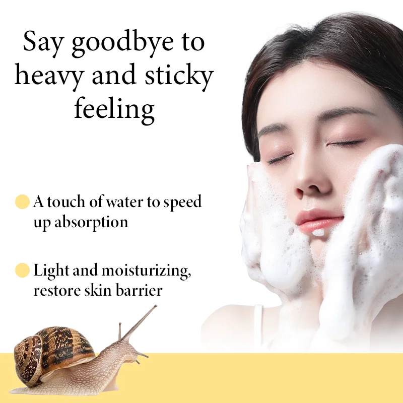 Skin Care Oil Control Deep Cleansing Moisturizing Facial Cleanser Snail Mucin Gel Moisturizing Cleanser