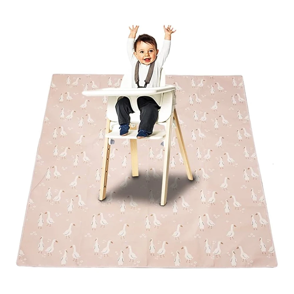 Low MOQ Non-Slip Floor Protector colorful floor mats for dining table Portable Playing splat Mat for high chair Disposable Mats