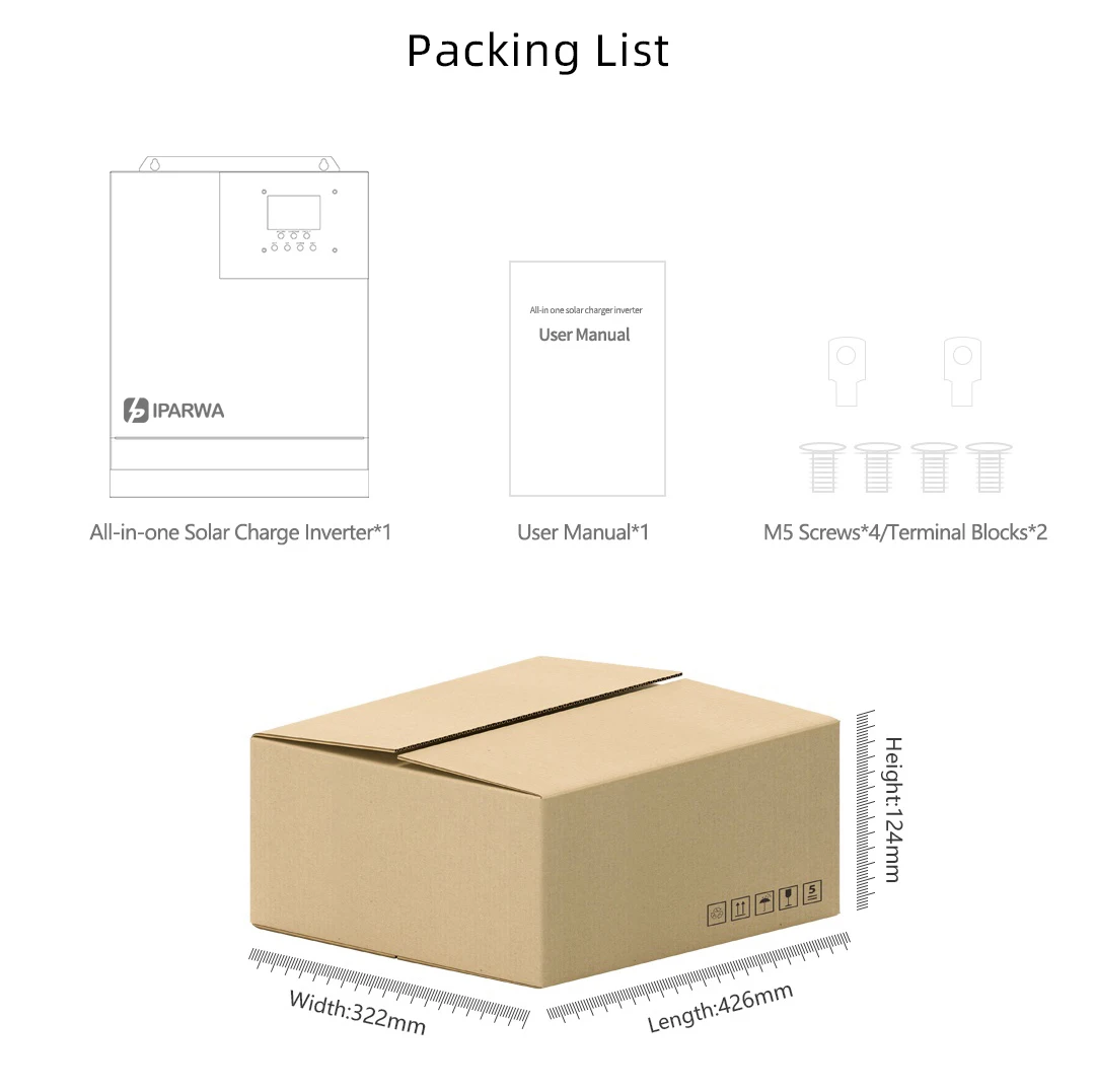 Iparwa Control Board Inverter Module 3000w Hybrid Inverter 48V Battery 220V 5KW 6KW Hybrid Inverter