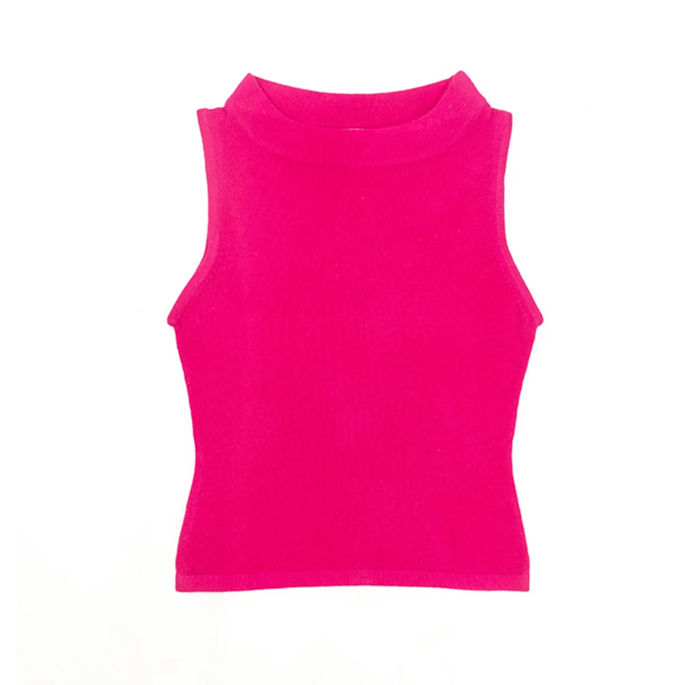 Ladies Pink Sleeveless Pullover Sweater Custom Logo Printed Pattern Long Spring Party Wear Sexy Manufactured Exported Nepal