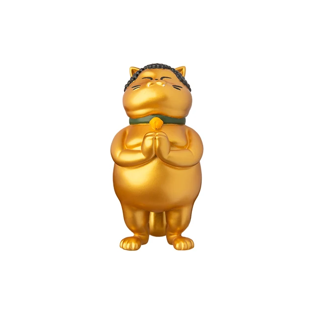 [BUDDHACAT] ARTTOY ver.Original Lotus Position Lying down Walking Desired interior design gold buddha cat toy