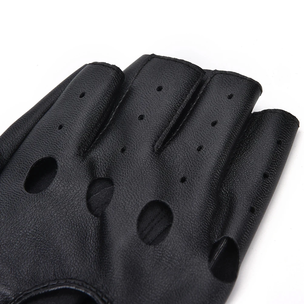 Leather Gloves from Pakistan Men Half Finger Fitness Sports Driving Anti-skid Strong Driving Motorcycle Leather Glove