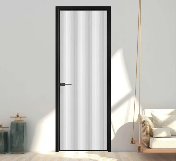 Foshan Wholesale swing door with glass Interior Glass Swing Doors Double kitchen slide door for kitchen and bedroom