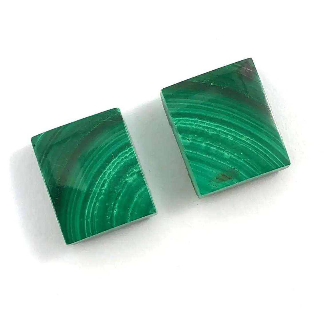 Hot Sale 5A Quality Natural Malachite Stone Pair 9mm Green Emerald Cabochon Loose Matching Gems Jewelry Making Wholesale