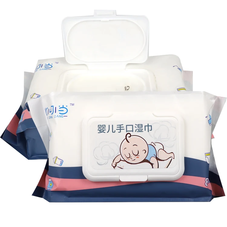 China Manufacturer High Quality Wholesale 80pcs Private Labels Plain Baby Wipes Disposable Wet Towels