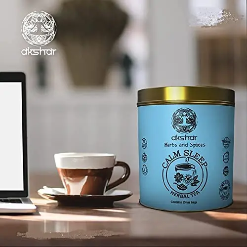 Calm Sleep  TEA Blended With  Papaya Guava Lemongrass and Eucalyptus Leaves For Sleep Aid , Bedtime  Herbal Tea