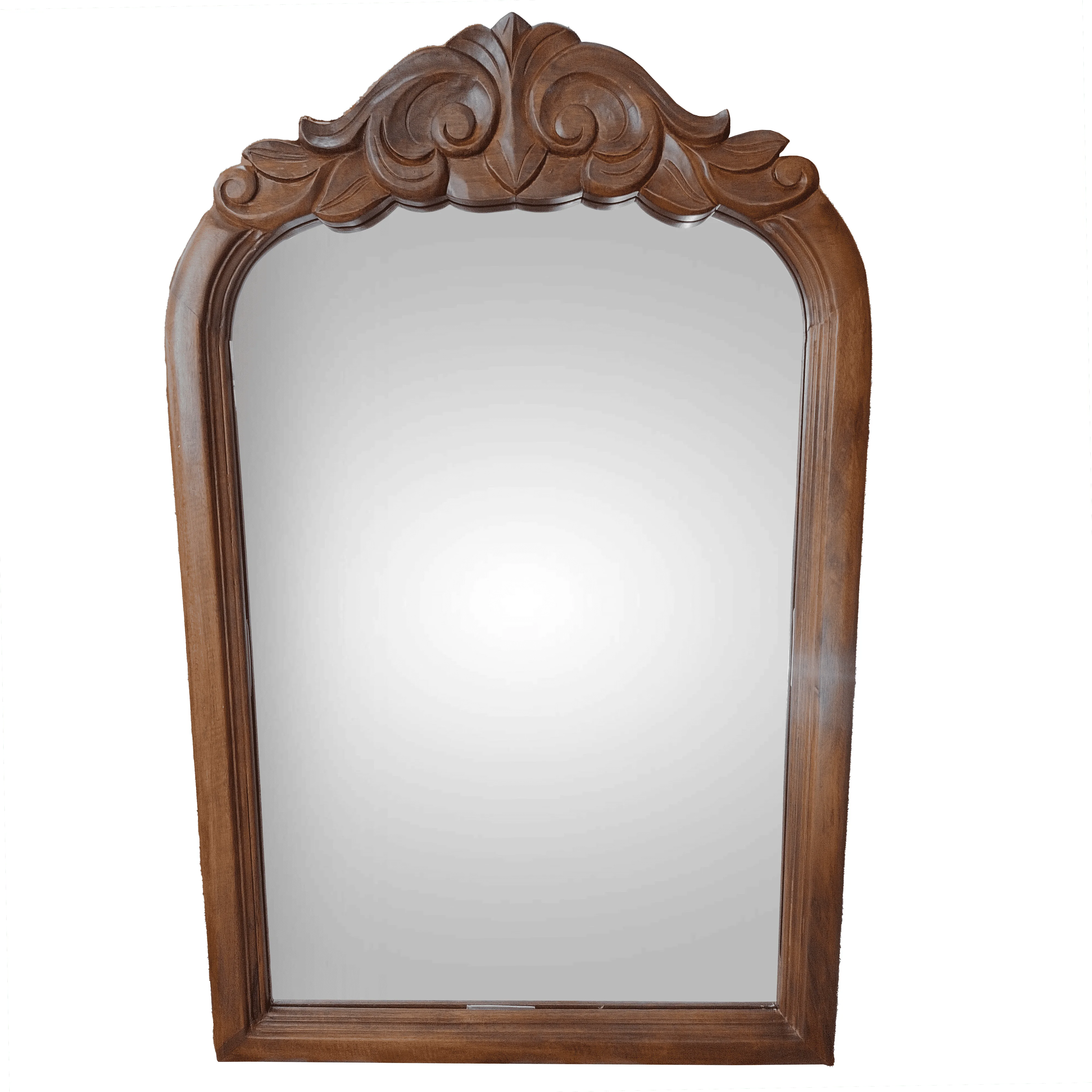 Modern Elegant Heavy Wooden Mirror Customizable Framed Wall Mounted Home Decor for Bedroom or Bathroom