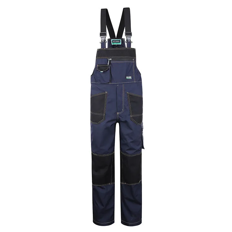 Heavy Duty Work Bib and Brace Overalls with Knee Pads Pockets work wearing bib overalls for men