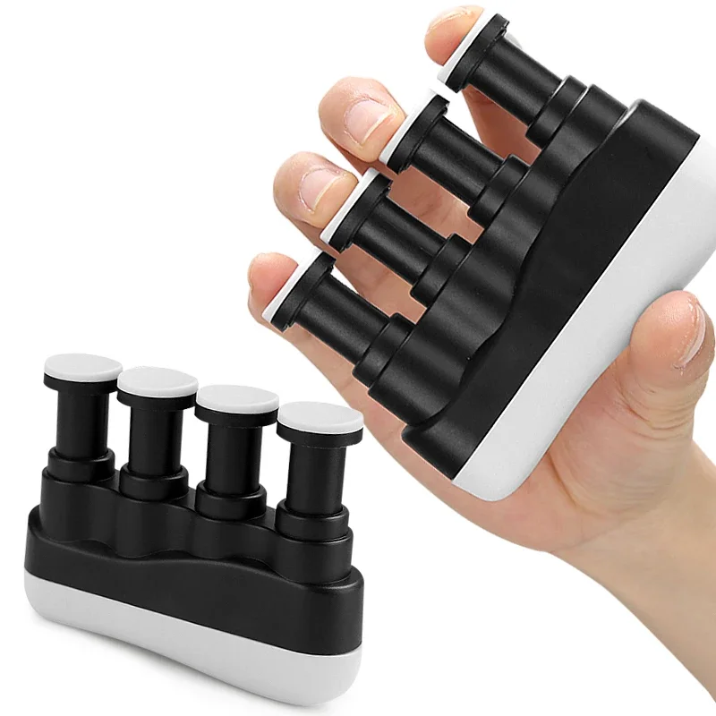 Melenlt Finger Strengthener 4 Tension Adjustable Hand Grip Exerciser Ergonomic Silicone Trainer for Guitar Piano Finger Training