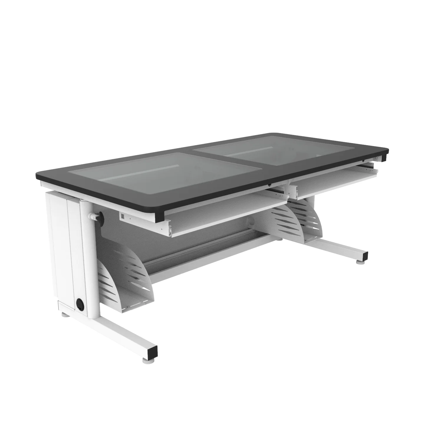VersaDesk Downview Height-Adjustable Computer Table White/Black