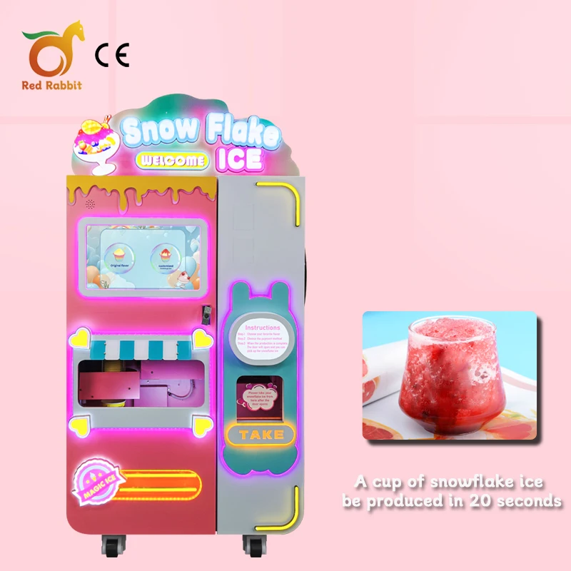 Red Rabbit New Product  Snowflake Ice Vending Cream Machine  Shaved Ice Machine