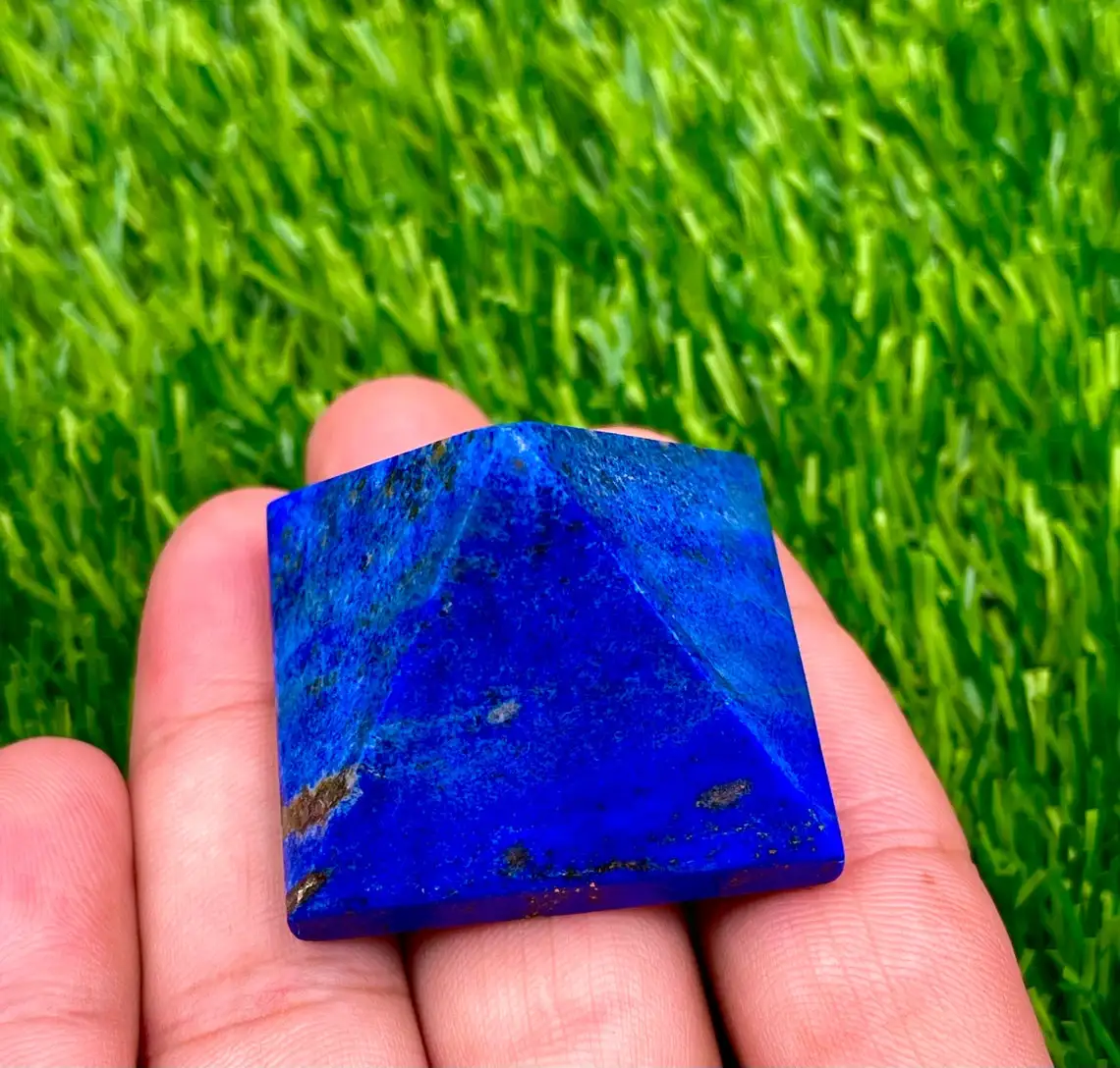 High Quality Customized Crystal Jewelry-Natural Lapis Lazuli Square Pyramid Beaded Necklace and Bracelets for Men and Women