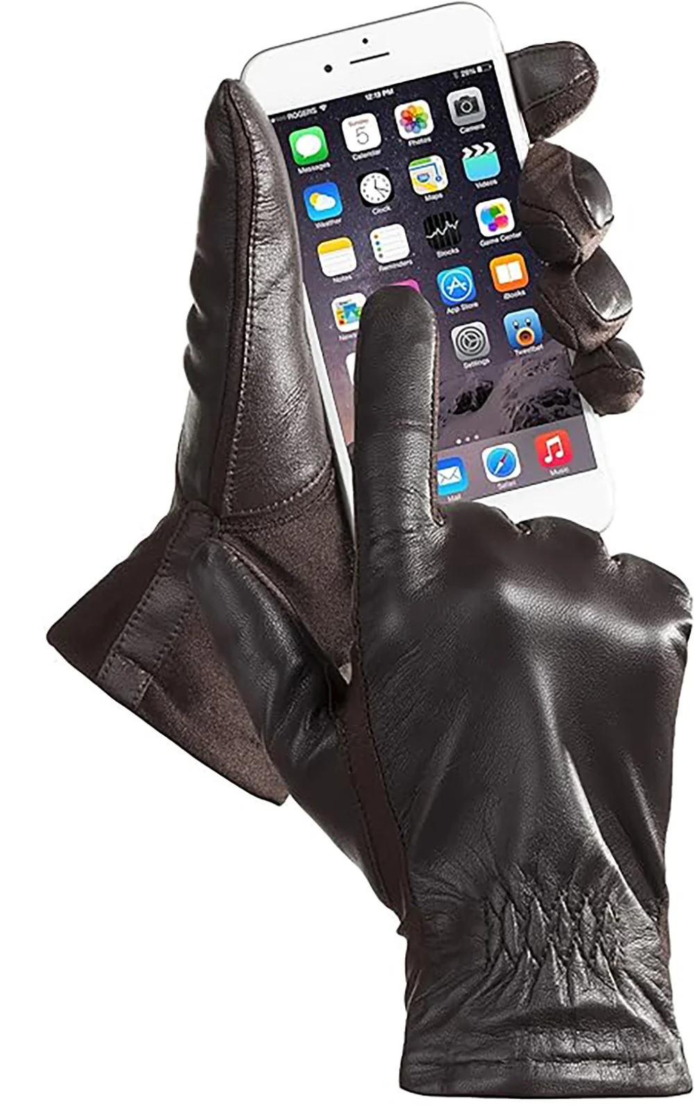 Custom Logo High Quality Lambskin Leather Glove Hand Sewing Winter Warm Australia Sheepskin Fashion Men Leather Gloves