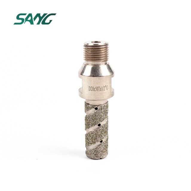 CNC Drill bits G1/2 electroplated CNC diamond finger bit for marble engineered stone