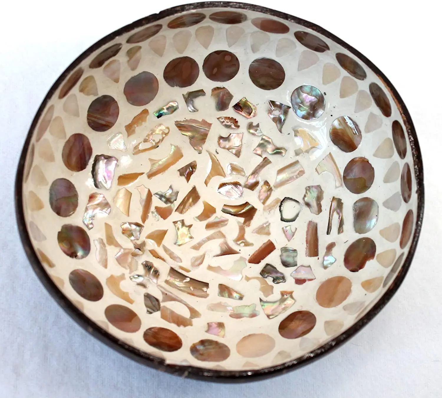 Luxury Coconut Bowl with Mother of Pearl Inlay for Home Decoration  Customized Packing From Vietnam Manufacturer