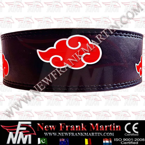 NFM Anime Weightlifting Belt Character Akatsuki Cloud Print Lever Buckle Power Lifting Gym Training Leather OEM ODM Custom Logo