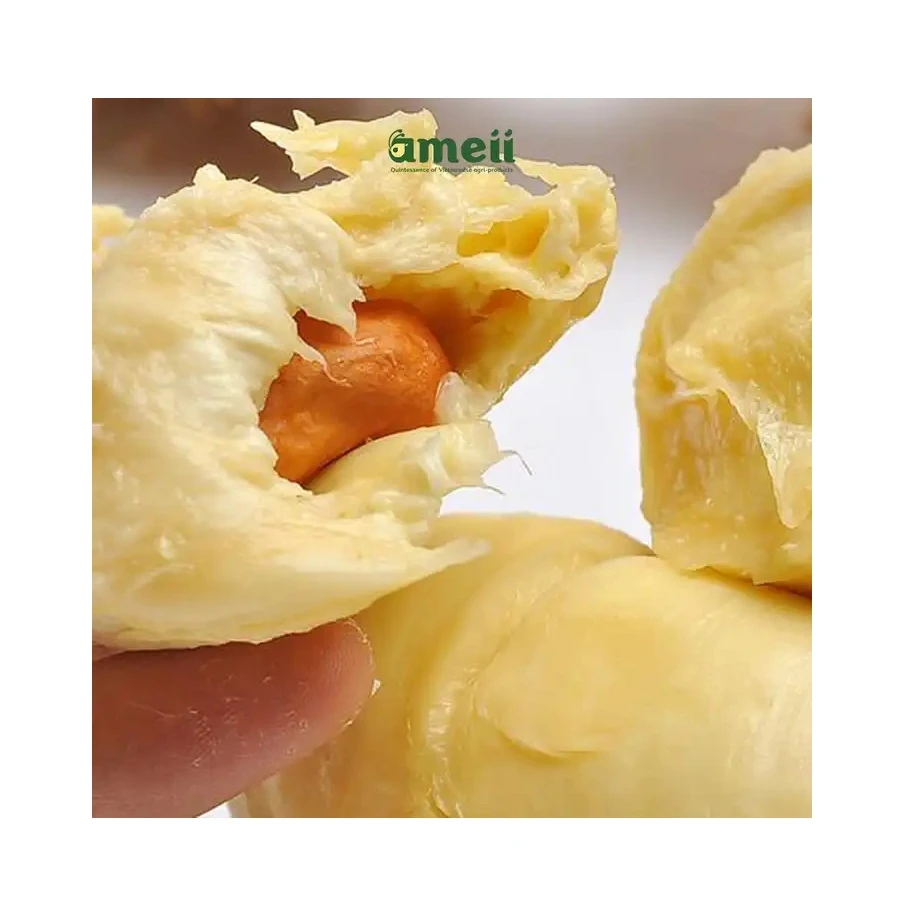 Frozen Durian Pulp With Seed, Seedless Durian Meat, Durian Ri6 Monthong Creamy Taste International quality For Sale