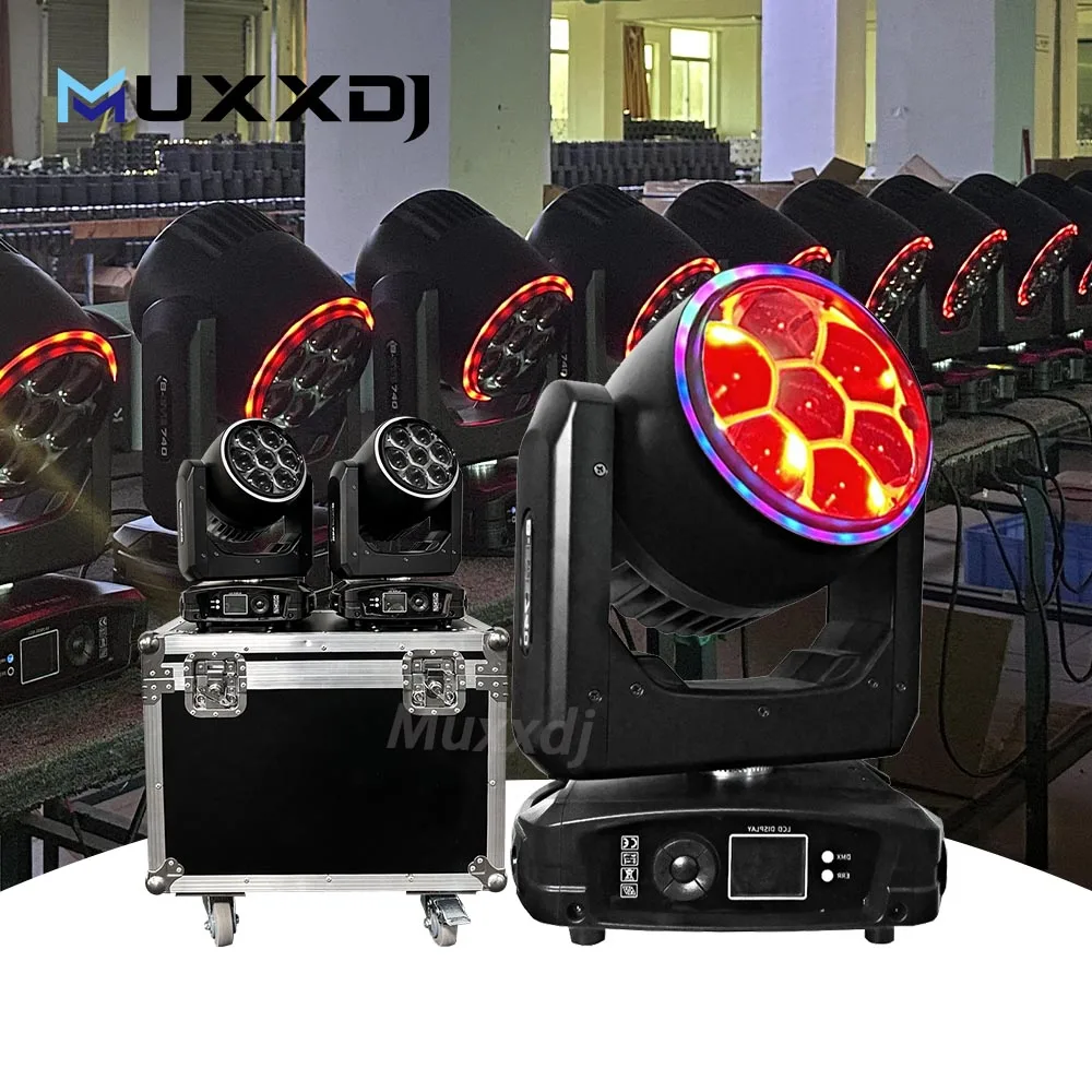 Новый Улучшенный клубный свет 7x40 Вт RGBW 4 в 1 светодиодный сценический светильник пчелиные глаза DMX движущиеся фары для Dj Party Disco
