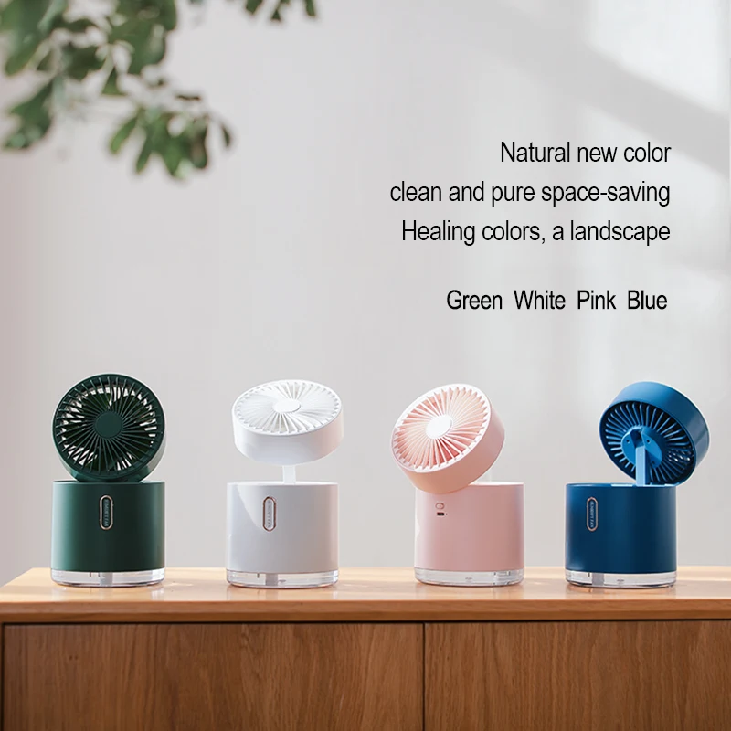 Factory Hot Sale Table Portable USB Rechargeable Folding Water Cooling Spray Adjustable Humidifier revolve Mini Fan