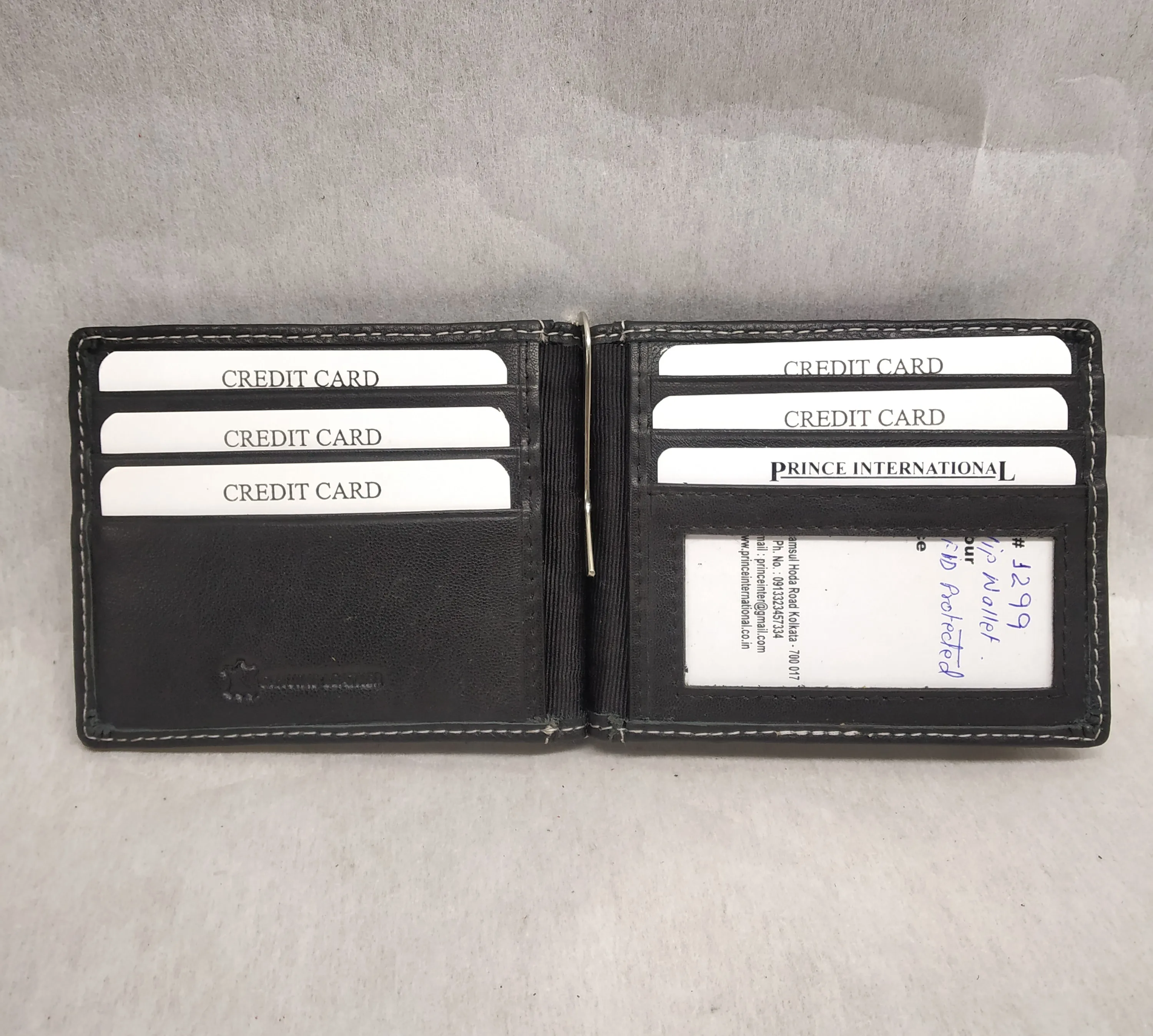 2024 Men Leather RFID Blocking Anti Theft Minimal Design Money Clip Cash ID Wallet Card Holders Women Wholesale Bulk Exporter