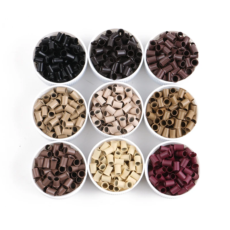 Wholesale Price 4036mm Copper Micro Ring Tube Link Silicone Free Copper Flare Beads for Hair Extensions