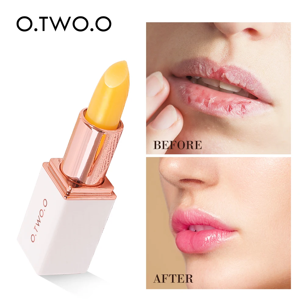 O.TWO.O Customization Treatment Repair Lip Cream Bee Wax Lip Balm Color Change Lip Balm