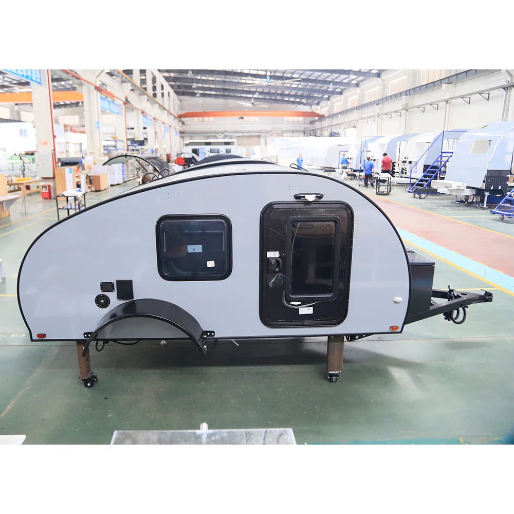 Manley 2024 American Lightweight Custom Caravan Rv Off Road Teardrop Camping Trailer Camper With Bathroom And Sofa For Wholesale