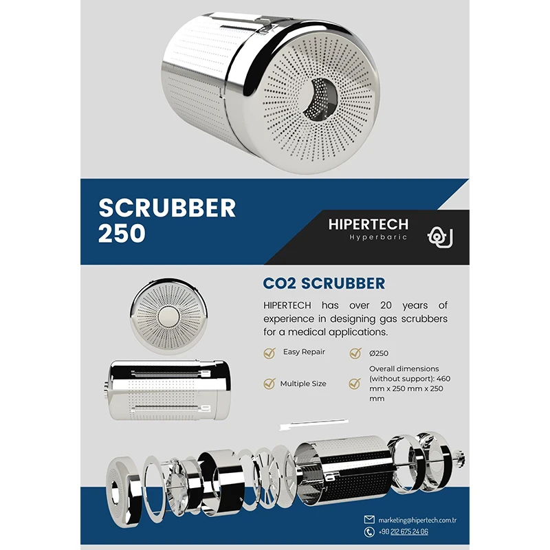 High Quality Co2 Scrubber 250 For Medical Use High Quality Steel Great Absorption Medical & Diving Using Scrubber