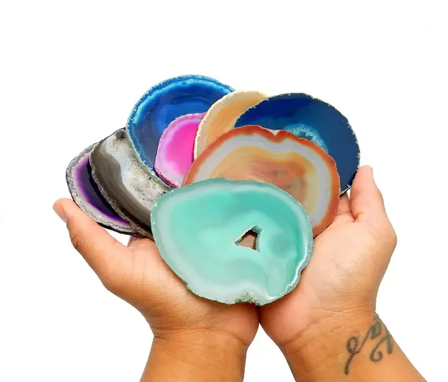 Best Quality Hot Sale Natural Brazilian Agate Coaster Buy Wholesale Gemstone Premium Quality Agate Bulk Order