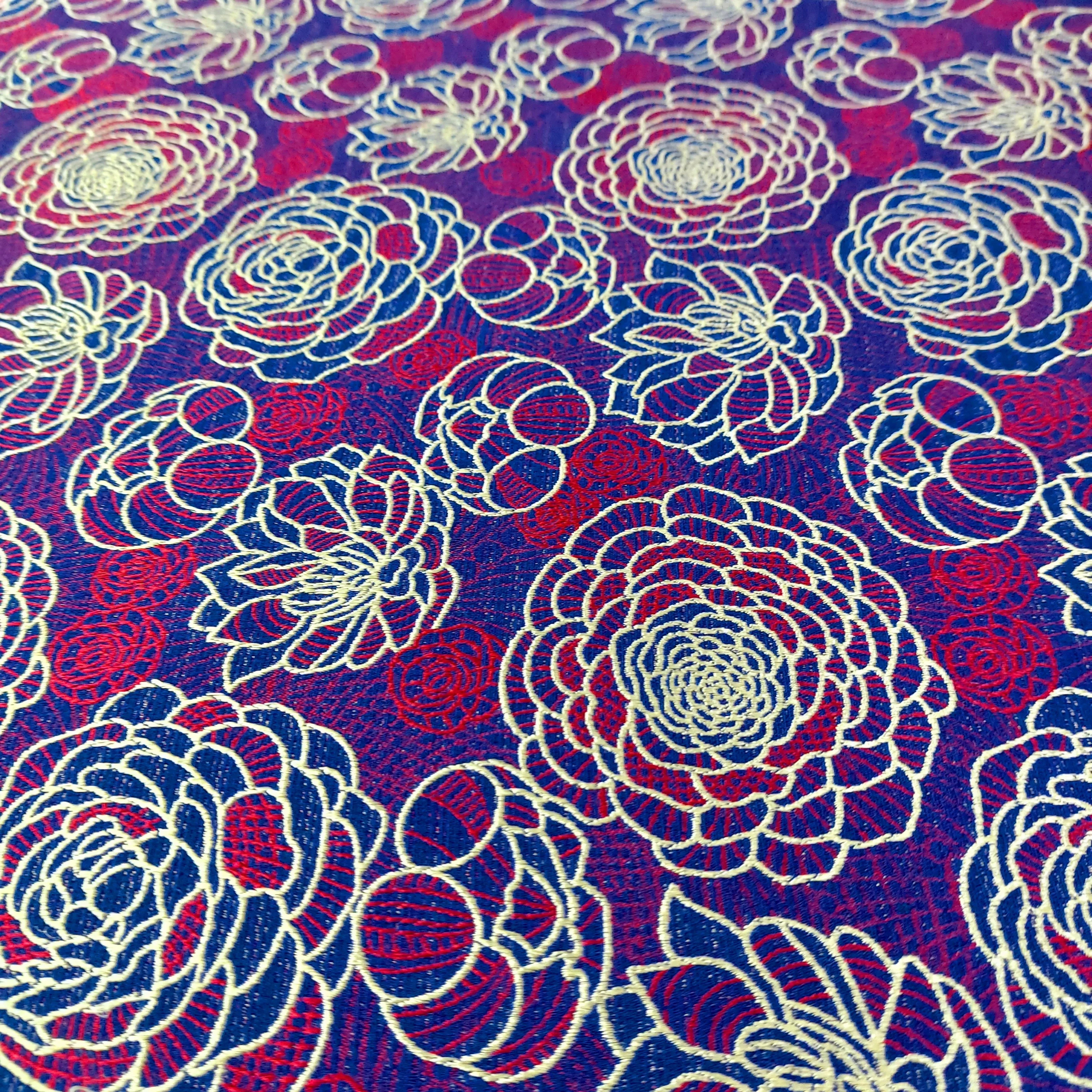 Jacquard Fancy Fabric Wholesale Price Flowers Motif For Women Long Dress Balochi Kaftan Longyi Aodai Woven Fabric Vietnam #K484B