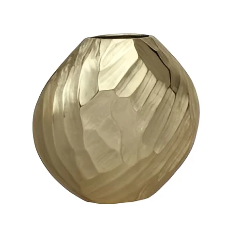 Modern Extra Large Hammered Table Vase Gold Finish Low Price Home Decorative Flower Pot Floor Table Decor