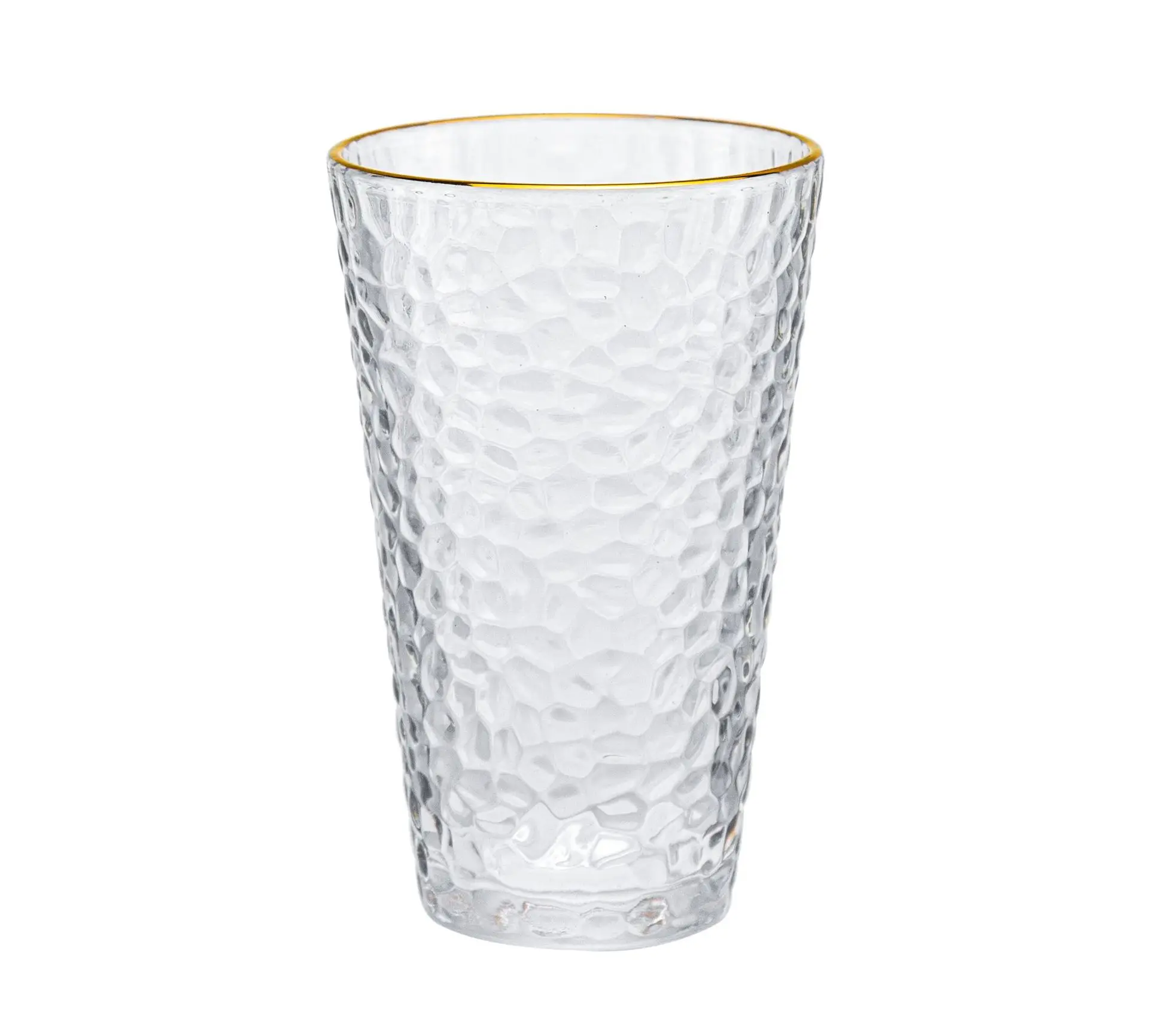 Japanese hammer pattern glass net red INS transparent gold cup household milk breakfast juice cup