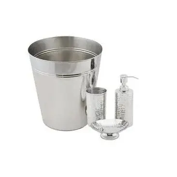 Luxury Bathroom Set Of 9 Pieces Modern Bathroom Accessories Golden Finishing Hammered Design Decorative Bathroom Set