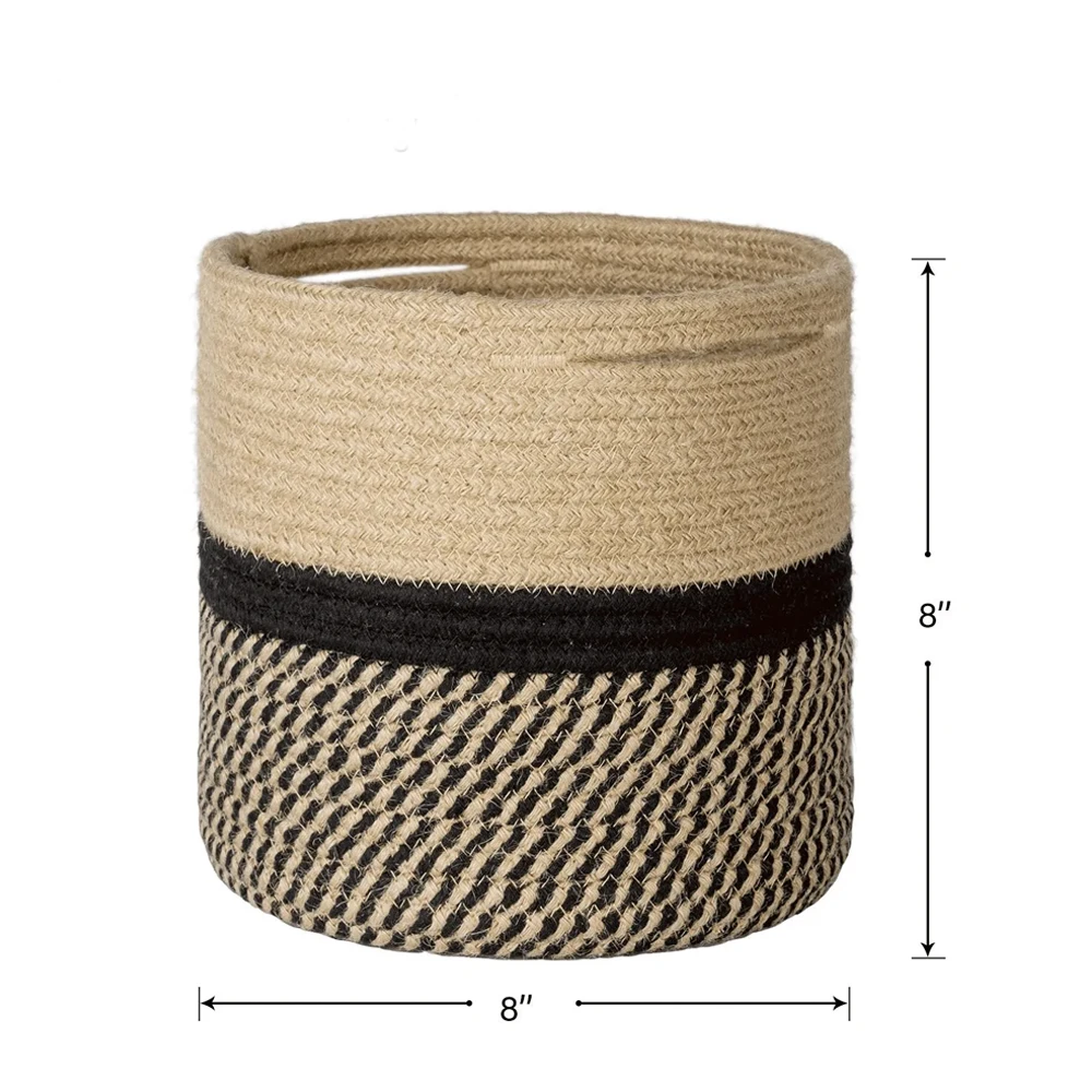 Natural Jute Plant Basket Flower Pot Holder Modern Style Woven Basket For Home Decoration Wholesale Vietnam