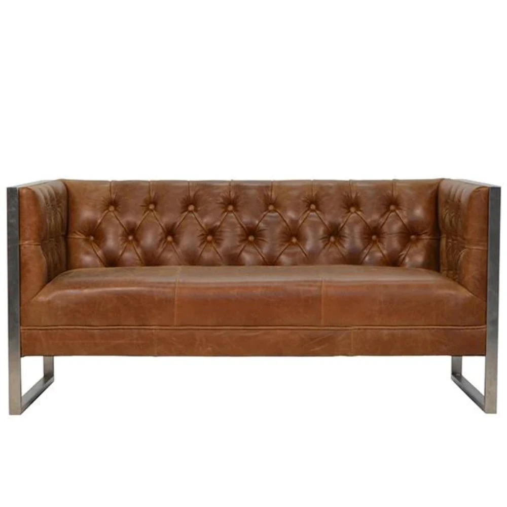 Дизайнерские диваны Chesterfield для гостиной чехол на диван из натуральной кожи с твердой древесиной мебель домашнего декора