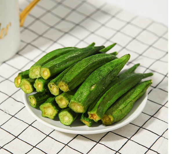 100% натуральные фруктовые и овощные продукты, цельная вакуумная жареная Окра для закусок из Вьетнама для экспорта