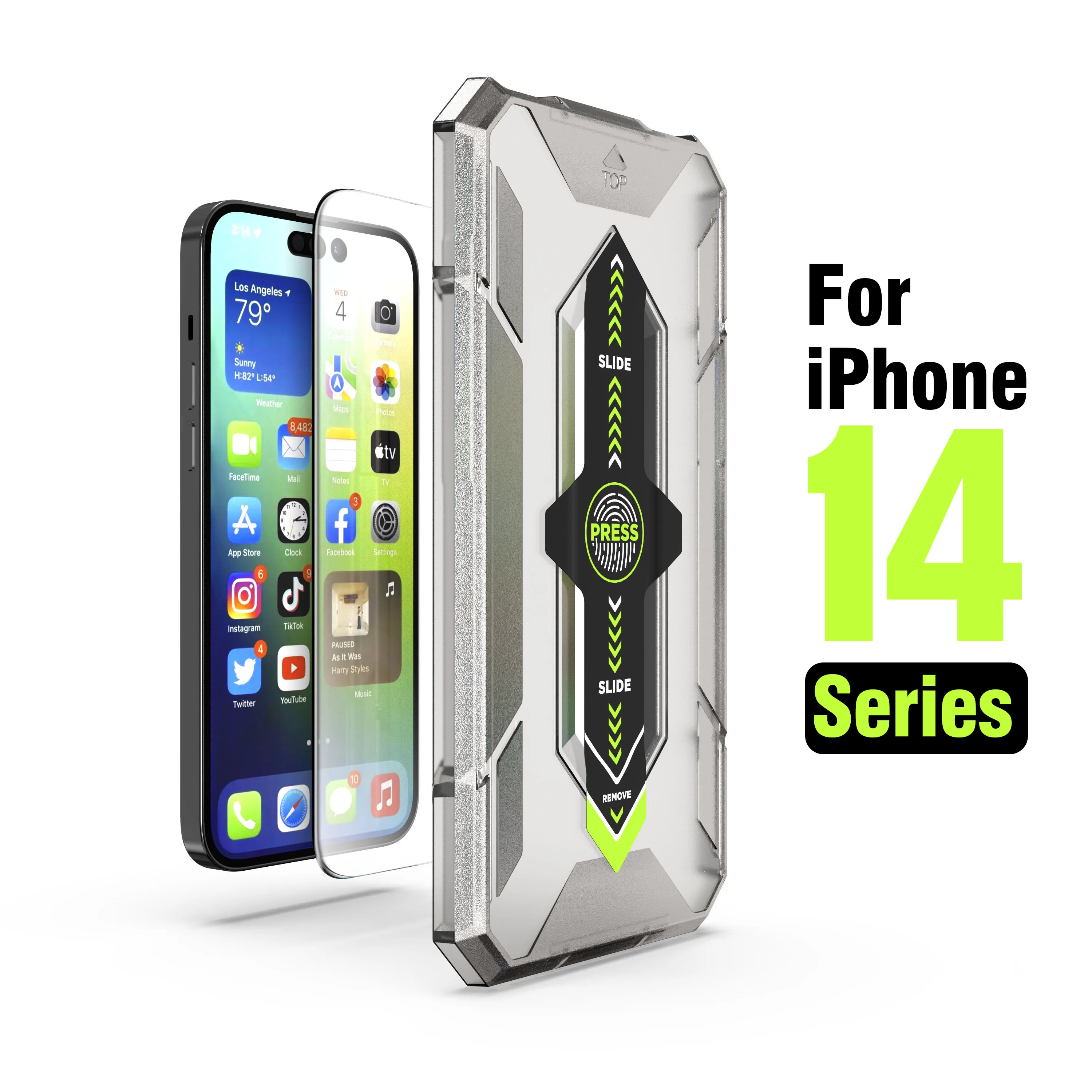 Защитная пленка для iPhone 14, 13, закаленное стекло для Iphone 14, 12, 11 Pro Max Mini, 9H, 2.5D, защитная пленка с легким аппликатором