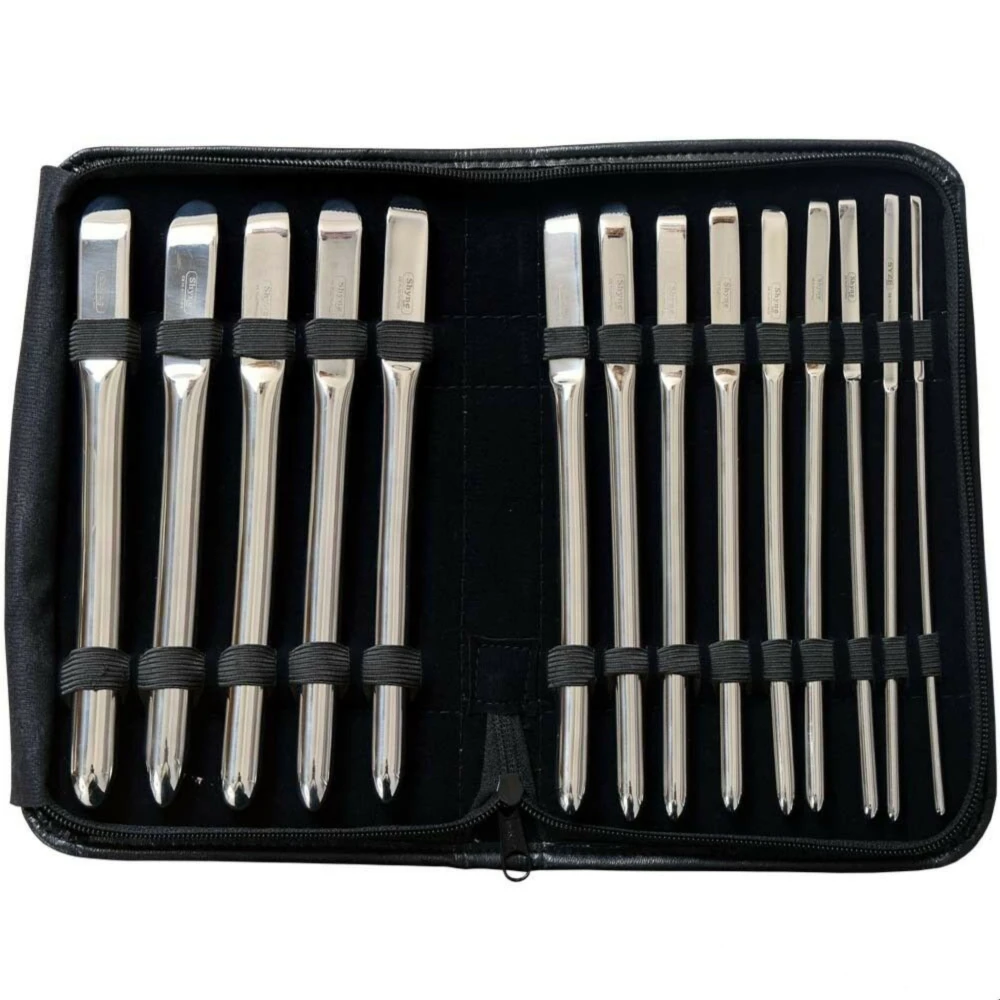 HEGAR SOUNDS DILATOR UTERINE URETHRAL DIAGNOSTIC GYNECOLOGY SINGLE ENDED 14 PIECES SET SURGICAL KIT       MGI-227