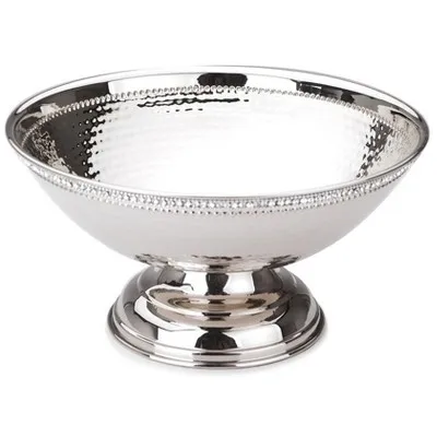 Aluminium Metal Serving Bowls with Tray Shiny Polished Kitchen and Tabletop Decorative Dinnerware Bowls