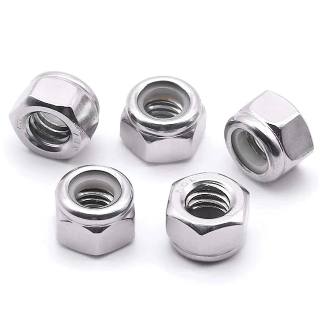 Din985 Nylon Nut M2 M8 Customized Aluminum Nylon Lock Nuts M2.5 M3 M4 M5 M2.5 M3 M4 M5 M8 Customized Aluminum Nylon Lock Nuts
