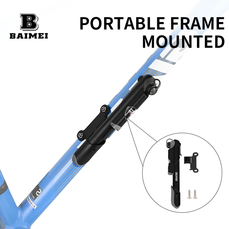 BM Bicycle pump portable lightweight aluminum alloy bike mini pump mountain bike tire pump