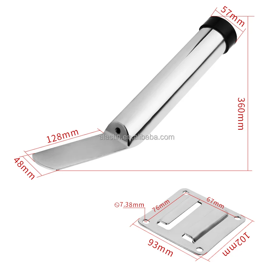 Clamp-On-Adjustable Rod Holder Stainless Steel Rod Holder AISI316 Alasting Fishing Rod Holder