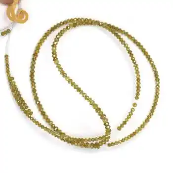 Natural Yellow Diamond Faceted Rondelle Beads 2-3mm Drilled Conflict Free Yellow Diamond Beads For Jewelry Making Diamonds India