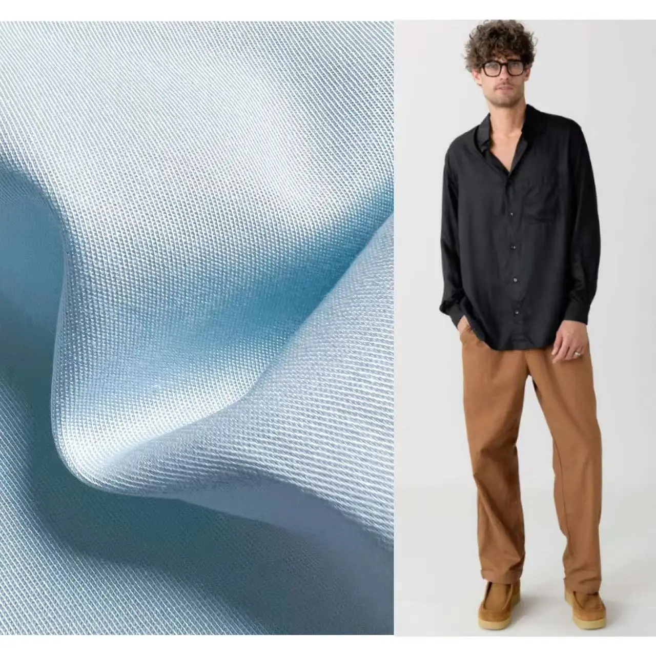 Sustainable Elastic 58% Lyocell  39% cotton 3% spandex 190gsm woven twill for Jackets Trousers
